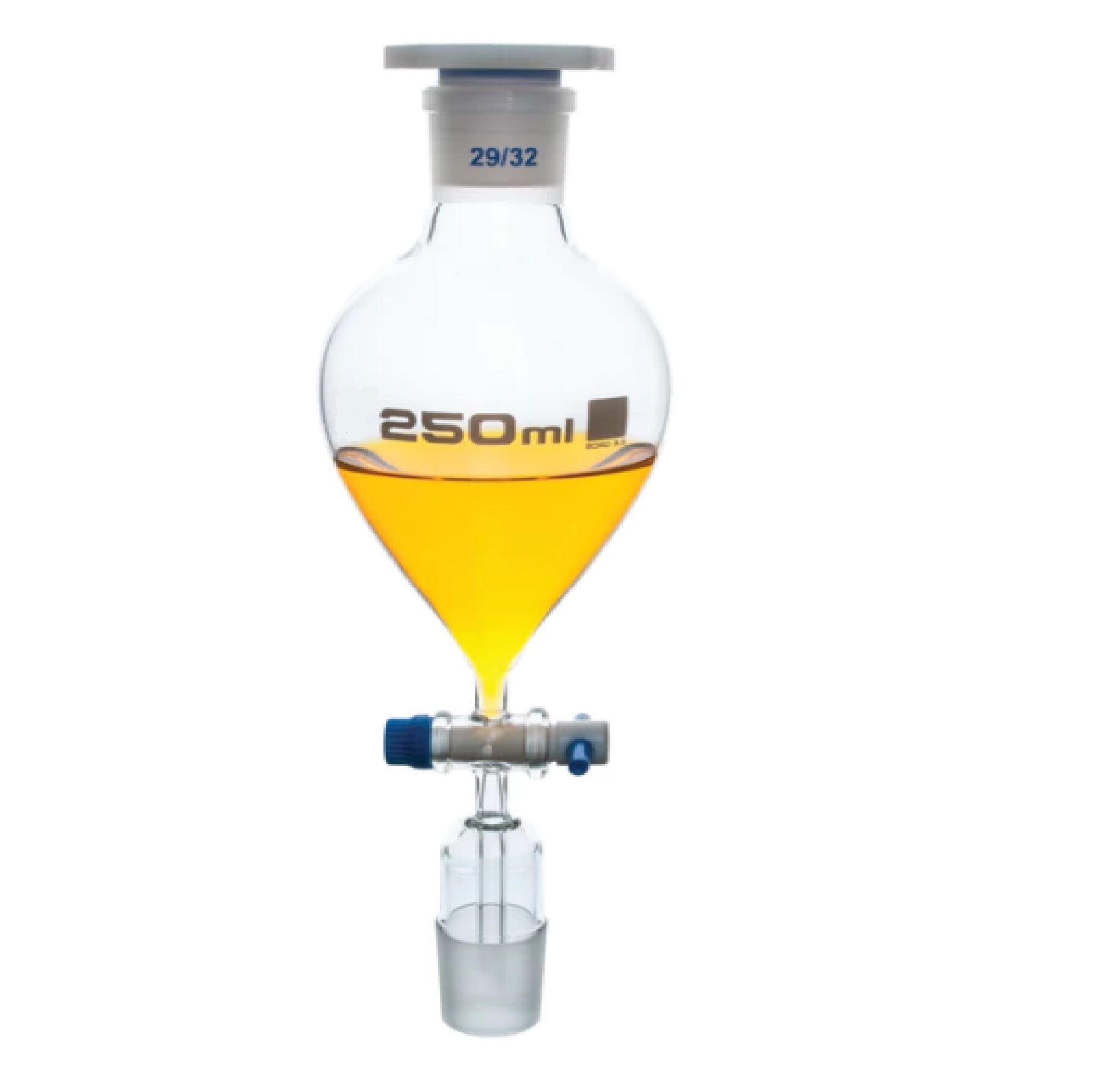 ARMUDİ DAMLATMA HUNİSİ PTFE MUSLUK 1000 ML ''NS 29/32'' ŞİLİFLİ